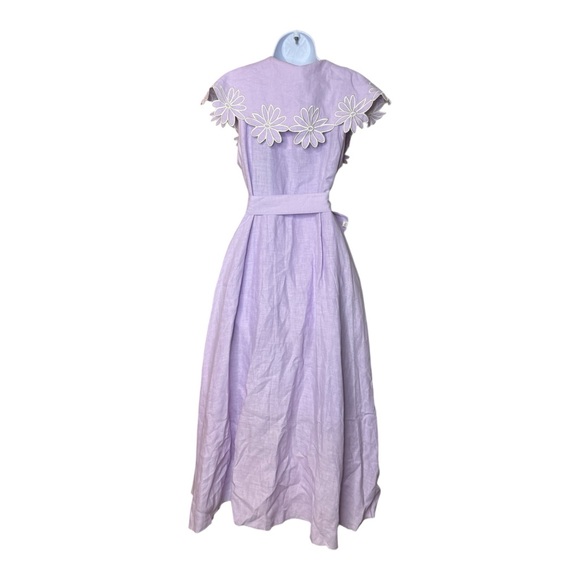 Gul Hurgel | NEW Lilac Casey V-neckline Sleeveless Midi Dress Size L - Picture 7 of 9